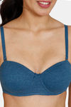 Zivame Beautiful Basics Padded Wired 3/4th Coverage Strapless Bra - Gibraltar Sea — thumbnail 5